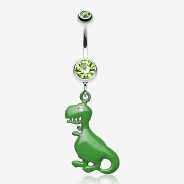 Vibrant Dinosaur Belly Ring-Light Green